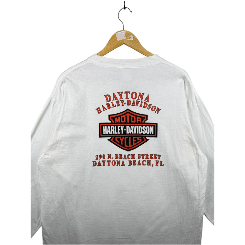 Vintage Harley Davidson Daytona Beach Long Sleeve T Shirt