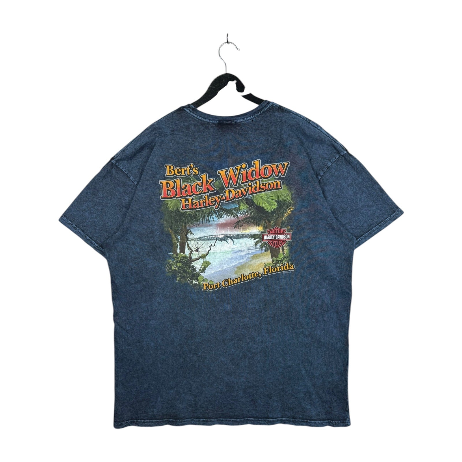 Vintage Harley Davidson Black Widow Port Charlotte Florida T-Shirt