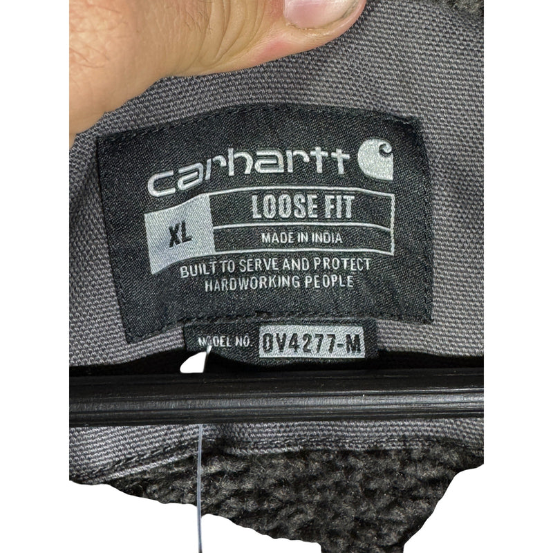 Vintage Carhartt Canvas Sherpa Lined Workwear Vest