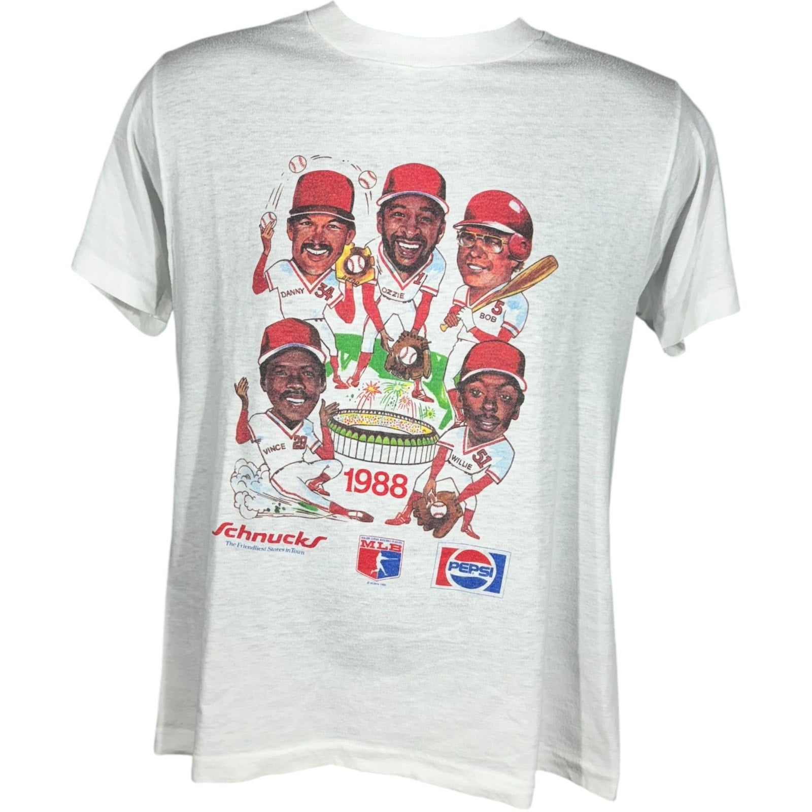 Vintage St. Louis Cardinals MLB Caricature Tee 1988