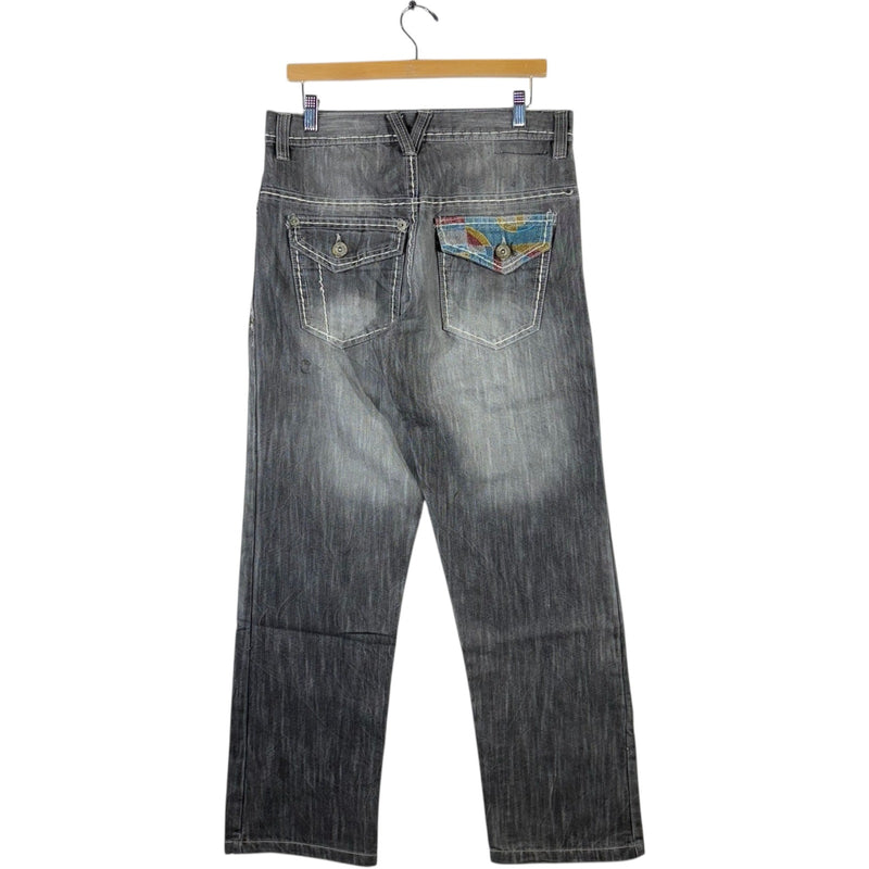 Vintage 5ive Jungle & Co. Straight Leg Dark Wash Jeans 34 x 30