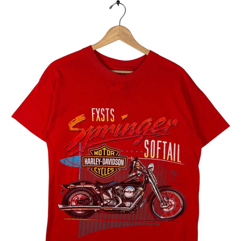 Vintage Harley Davidson FXSTS Springer Softail Motorcycle Tee