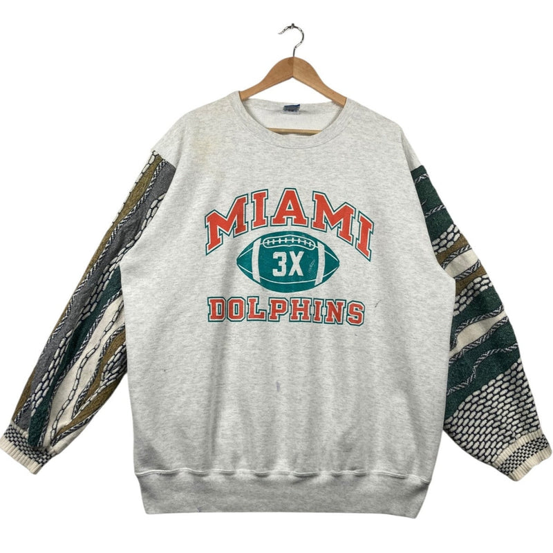Vintage Champion Cut & Sew Coogi Style Miami Dolphins NFL Crewneck