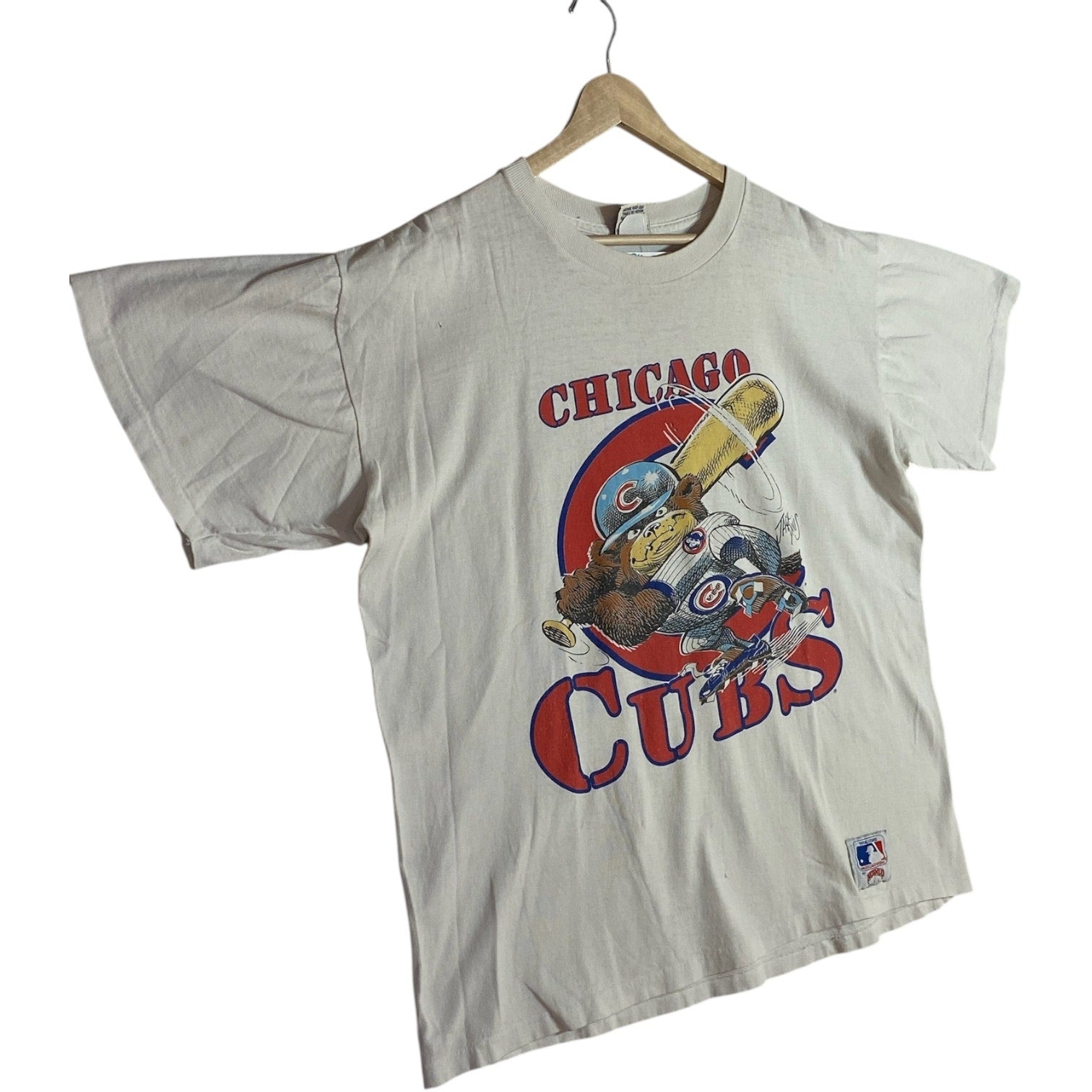 Vintage Chicago Cubs Cartoon Bear MLB T-Shirt