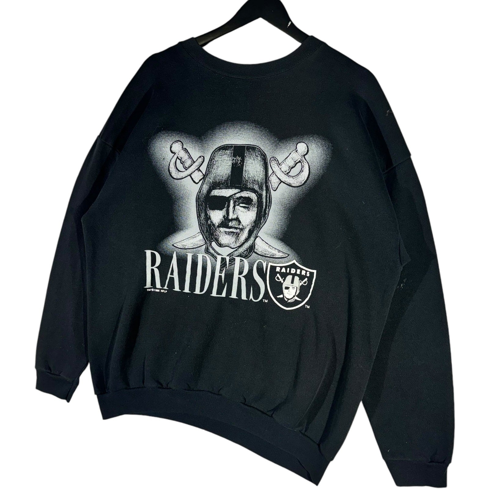 Vintage Oakland Raiders Chest Logo NFL Crewneck 1995