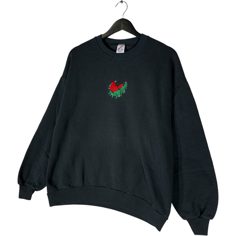 Vintage Embroidered Cardinal Crewneck