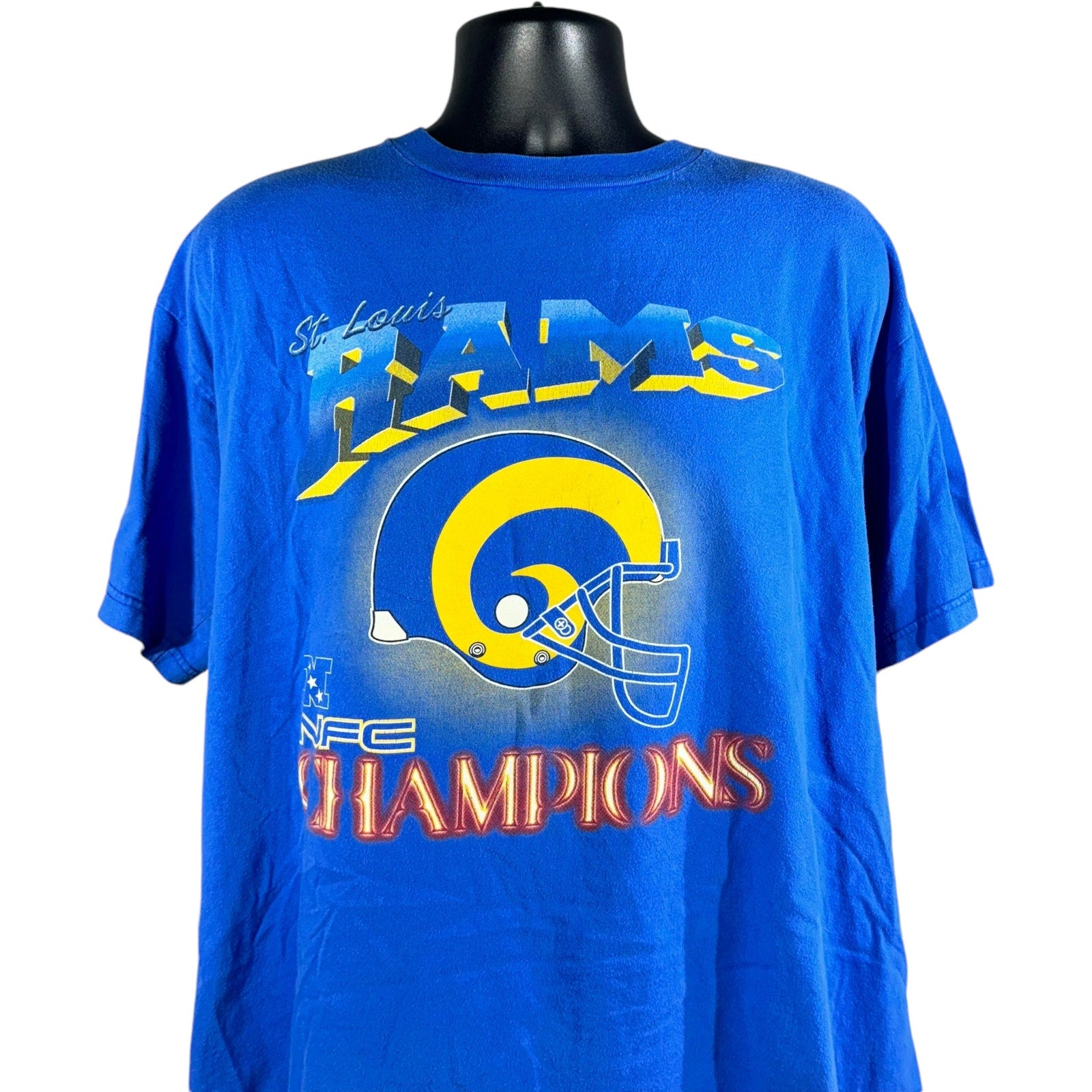 Vintage St. Louis Rams NFC Champions Big Helmet Tee