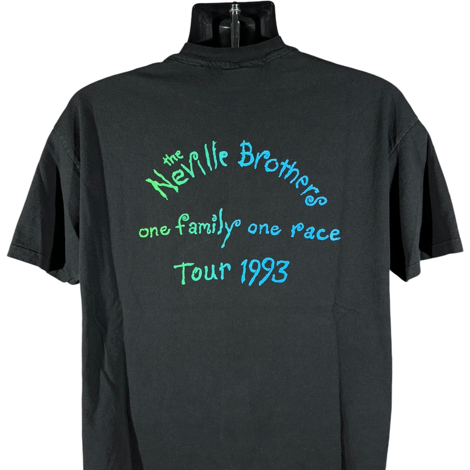 Vintage The Neville Brothers One Family One Race Tour Tee 1993