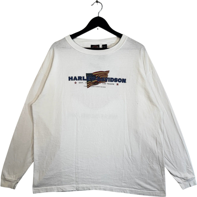 Vintage Harley Davidson American Flag Long Sleeve