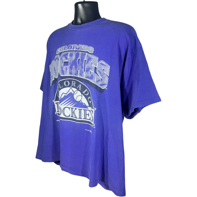 Vintage Nutmeg Colorado Rockies Logo Tee