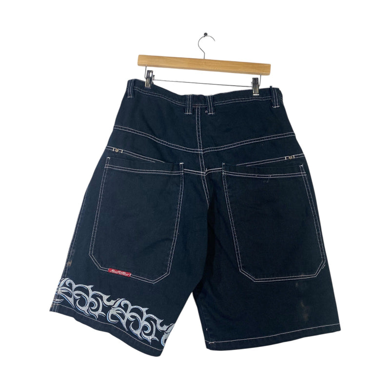 Vintage Ignition Tribal Embroidered Denim Shorts 36