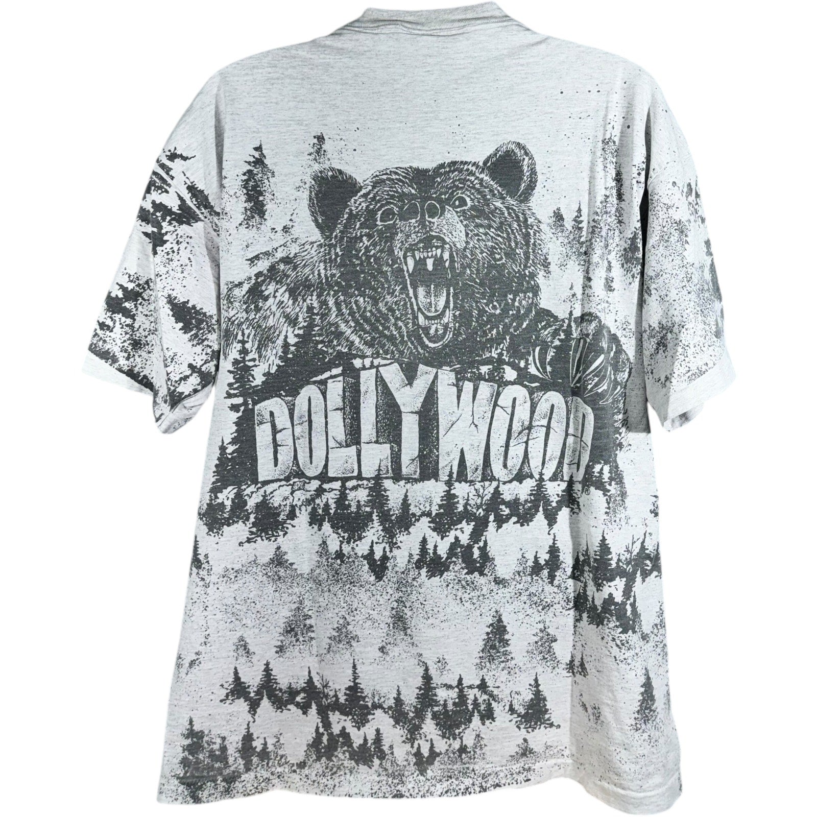 Vintage Dollywood Grizzly Bear AOP Tee 90s