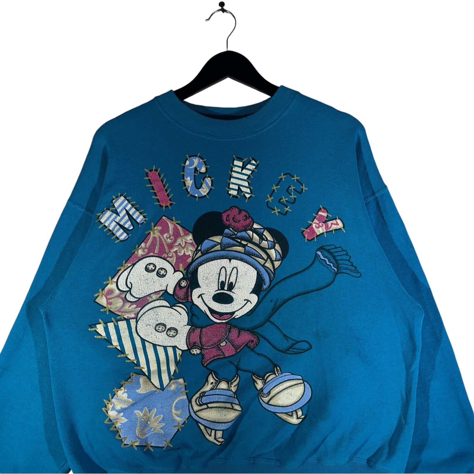 Vintage Disney Mickey Mouse Ice Skating Crewneck 90s