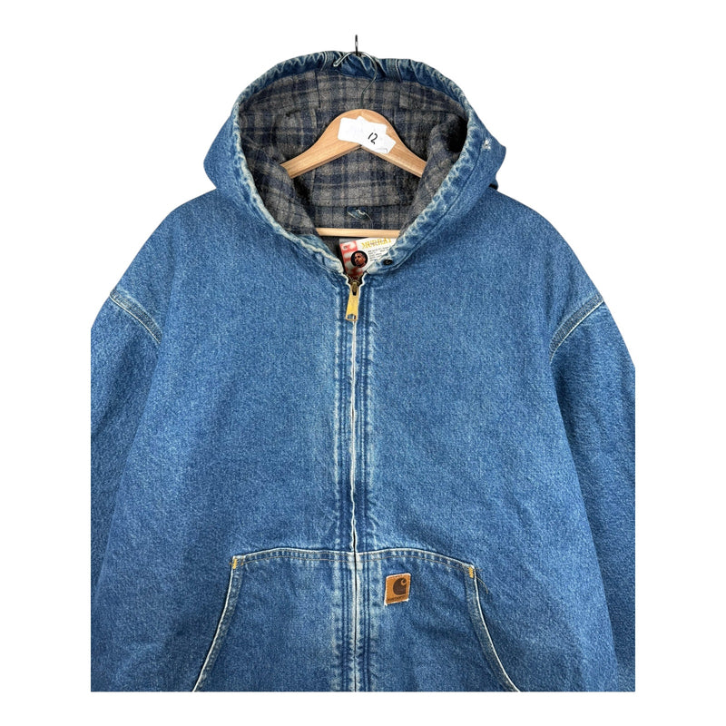 Vintage Carhartt Denim Workwear Full Zip Jacket