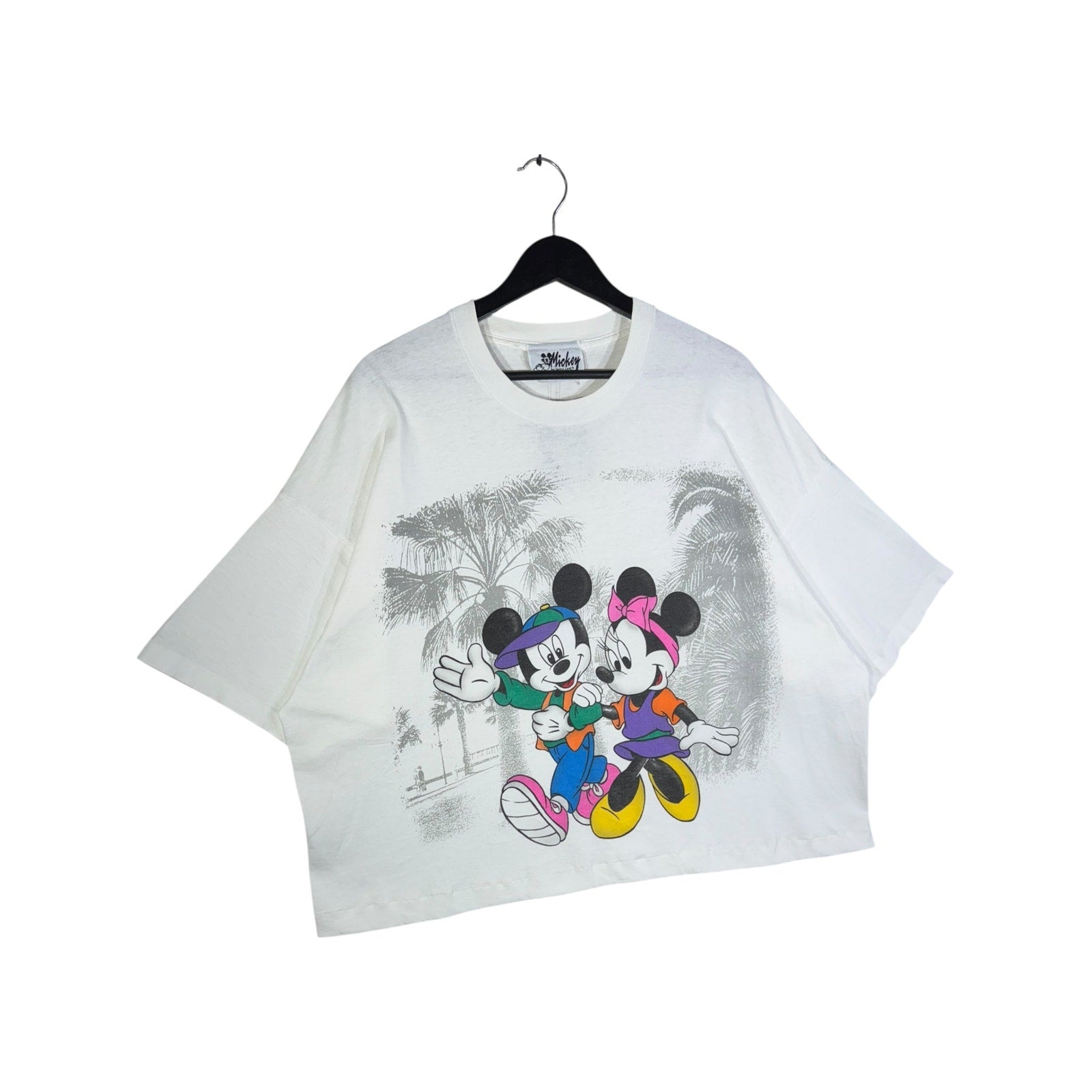 Vintage Disney Mickey & Minnie Cropped T-Shirt