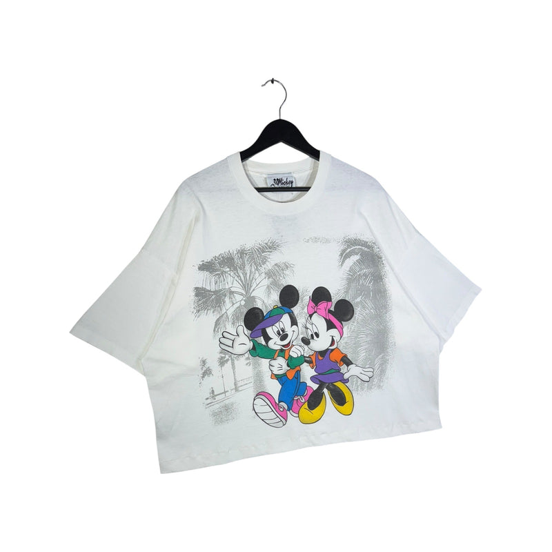 Vintage Disney Mickey & Minnie Cropped T-Shirt
