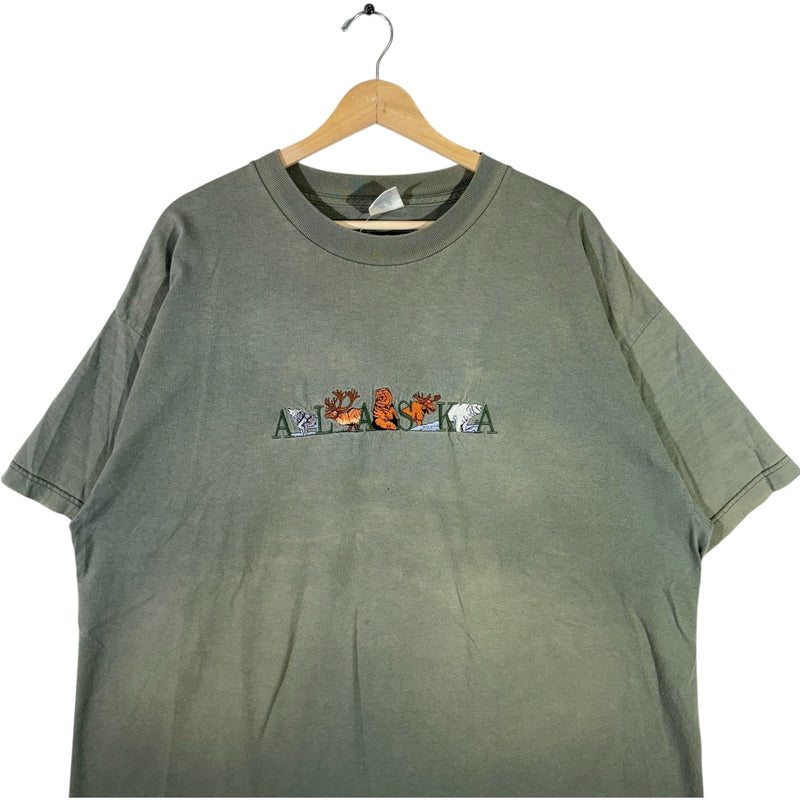 Vintage Alaska Embroidered Spellout Souvenir Tee