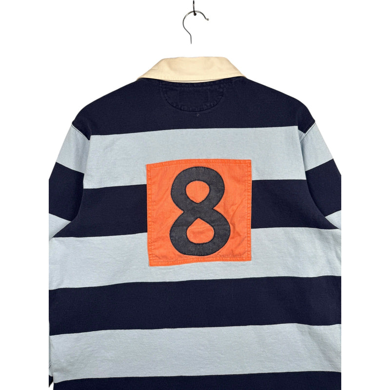 Vintage Polo Ralph Lauren #8 Striped Long Sleeve Rugby Shirt
