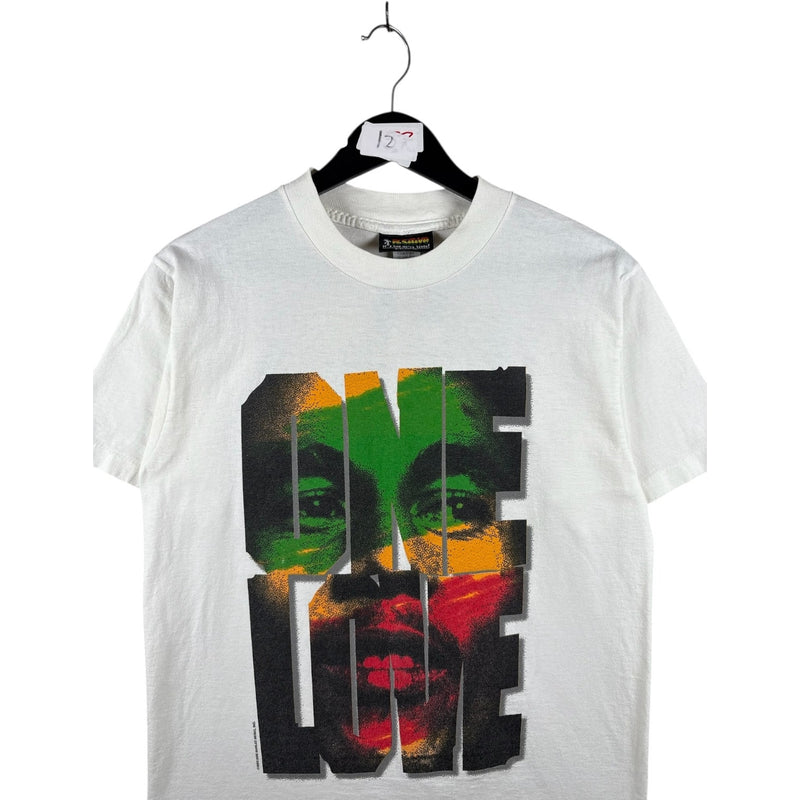 Vintage Bob Marley One Love Graphic Print T-Shirt