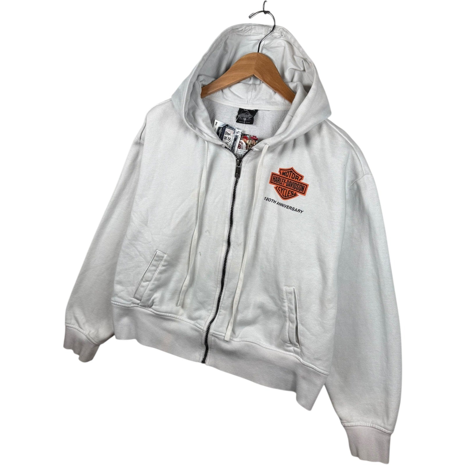 Vintage Harley Davidson Logo 120th Anniv Graphic Hoodie