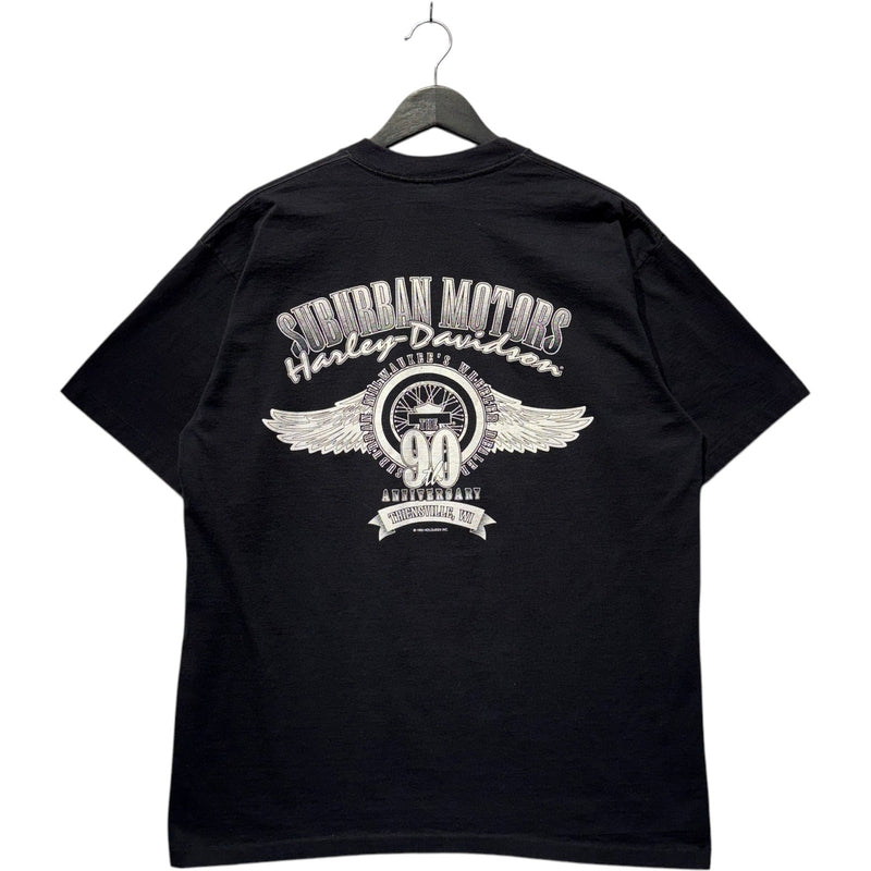 Vintage Harley Davidson Suburban Motors 90th Anniversary Tee