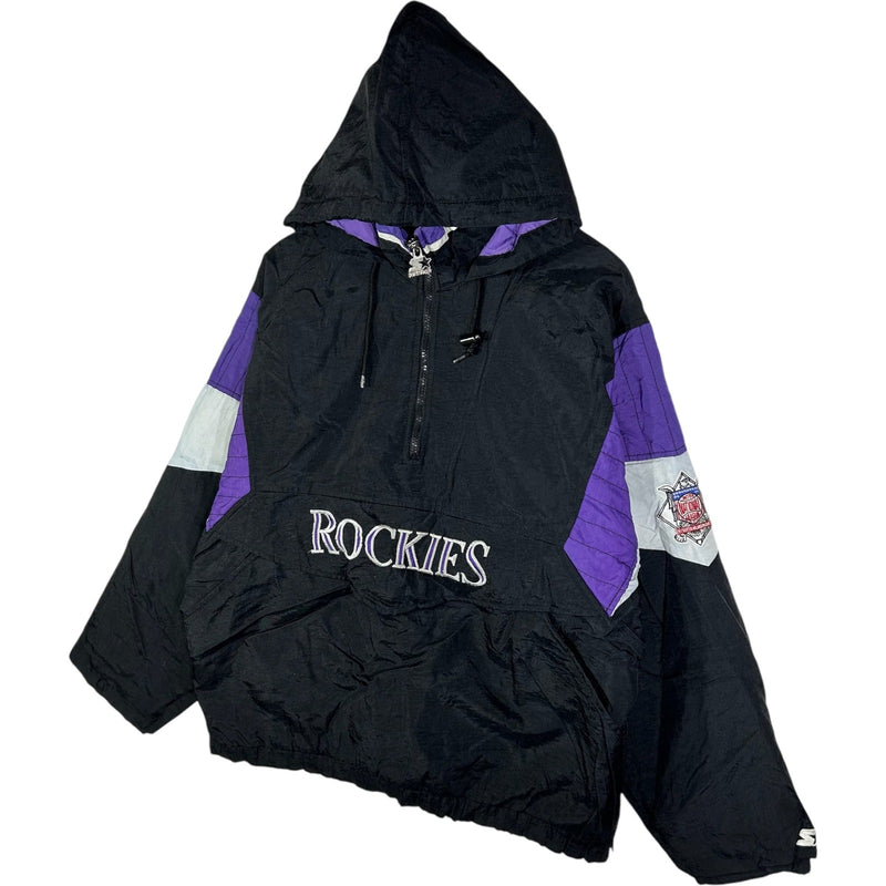 Vintage Starter Colorado Rockies Hooded Anorak Puffer Jacket