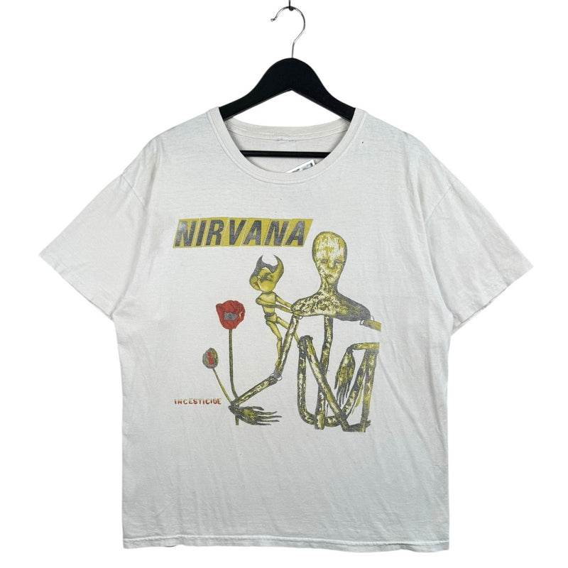 Vintage Nirvana Incesticide Graphic T-Shirt White Men's