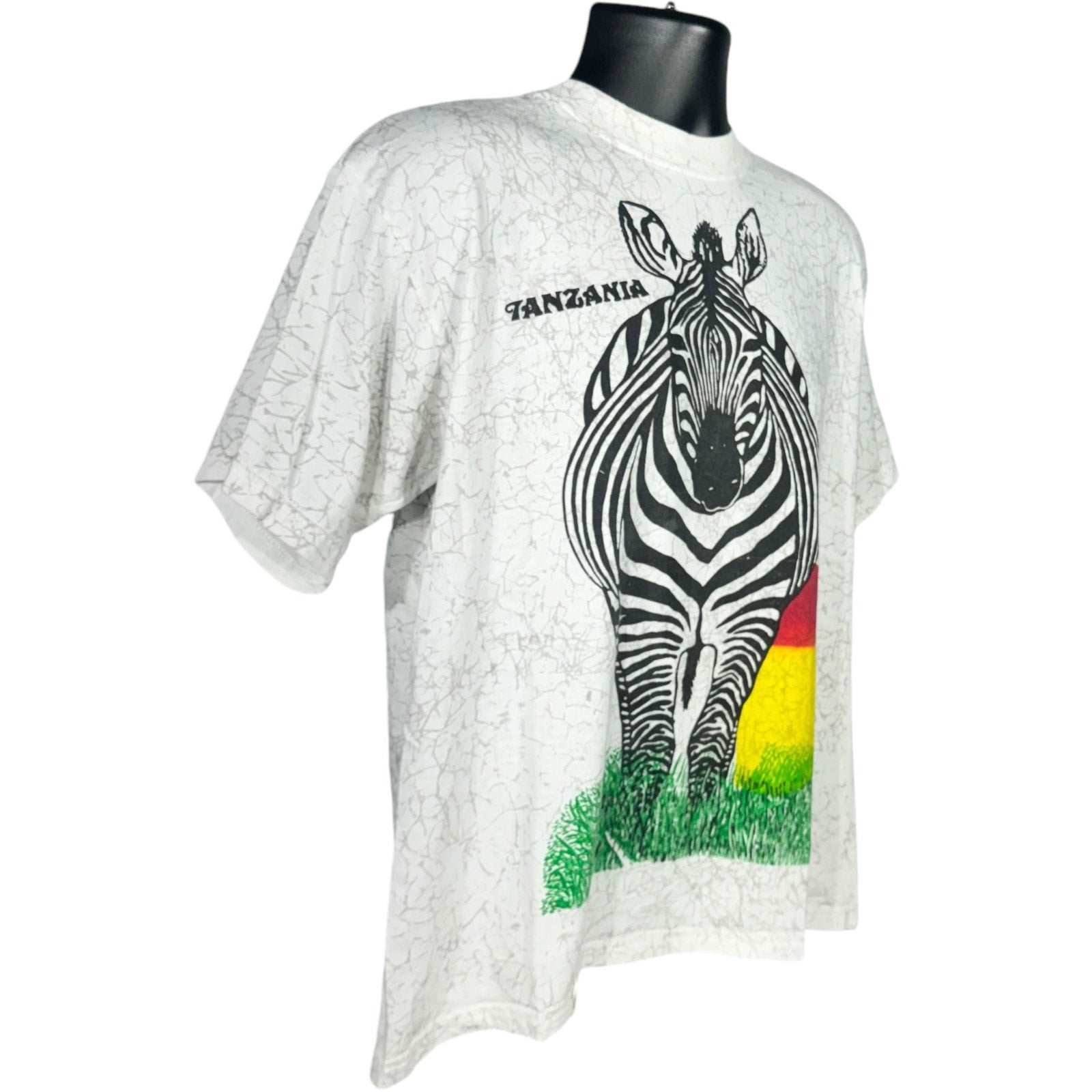 Vintage Zebra Animal Nature Continuation Tee 90s