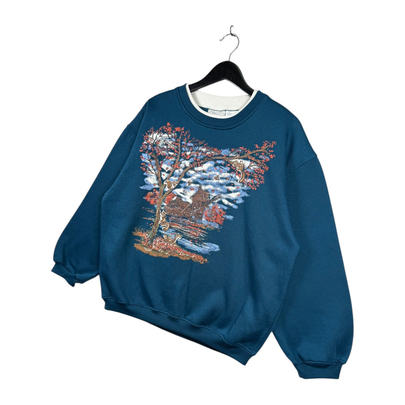 Vintage Autumn Cabin Crewneck