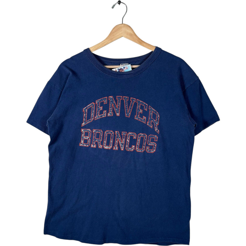 Vintage Champion Denver Broncos Spellout NFL Tee 80s