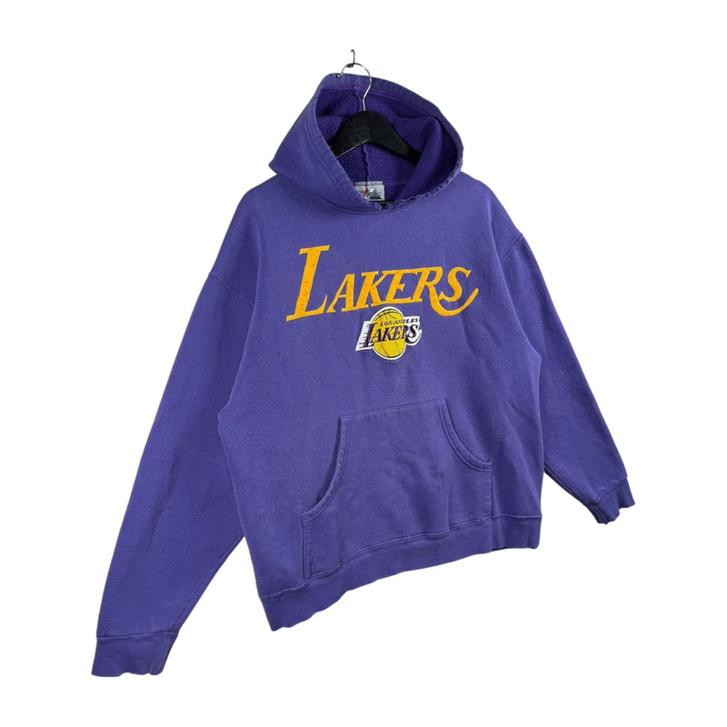 Vintage Majestic Embroidered Lakers NBA Pullover Hoodie