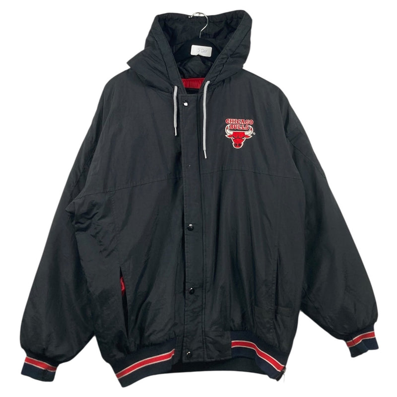 Vintage Starter Chicago Bulls Snap Button Hooded Jacket