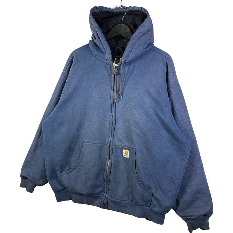 Vintage Carhartt Full Zip Drawstring Jacket Hoodie