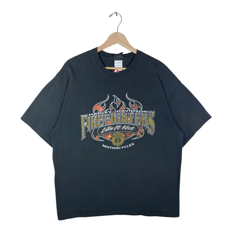 Vintage Harley Davidson Firefighters Like It Hot T-Shirt