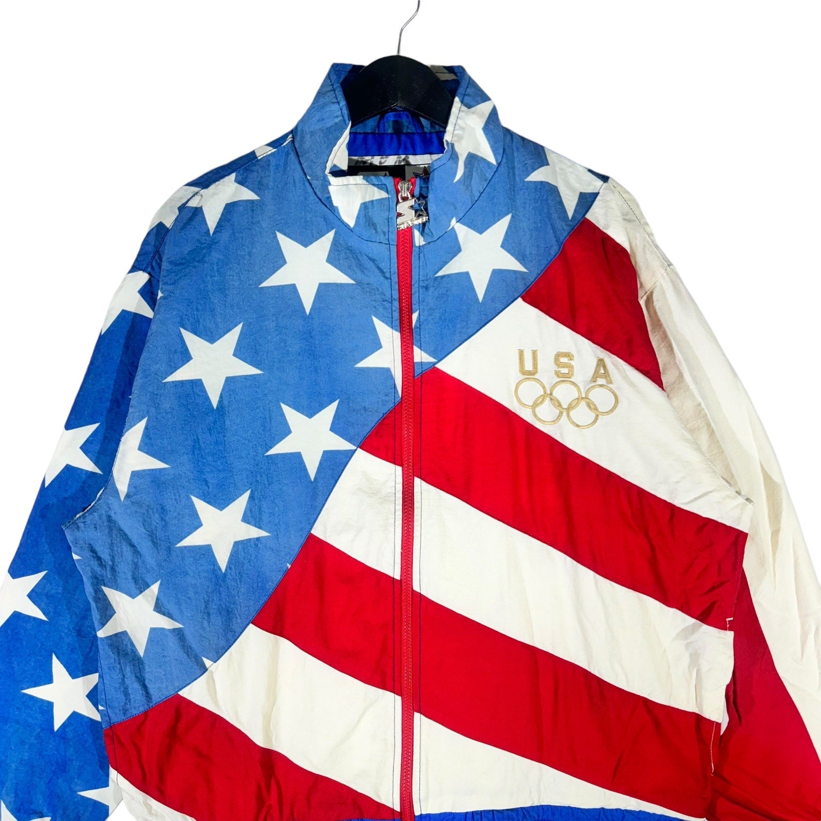 Vintage Starter Olympics Team USA Flag Windbreaker 90s