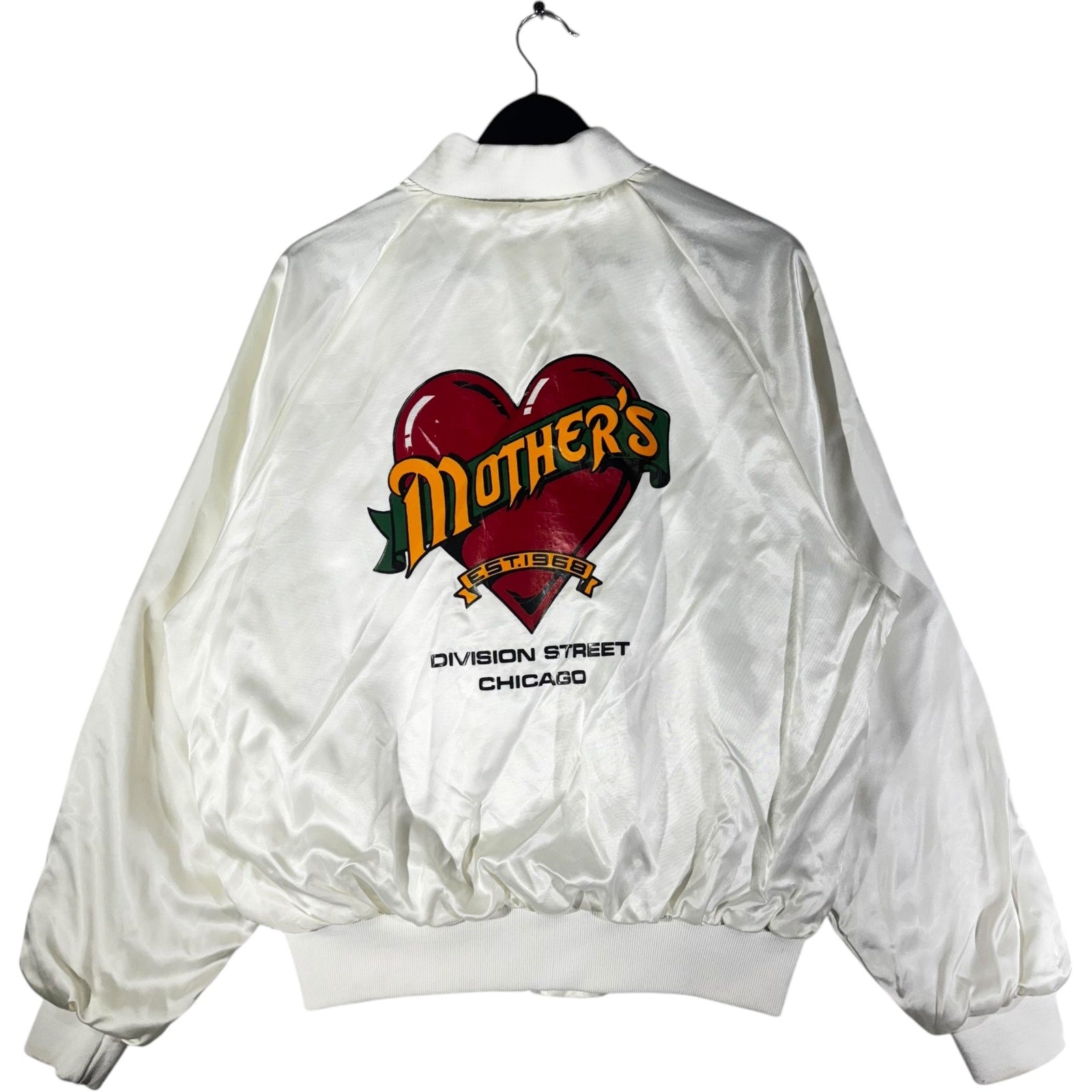 Vintage Mother's Chicago Souvenir Satin Bomber Jacket