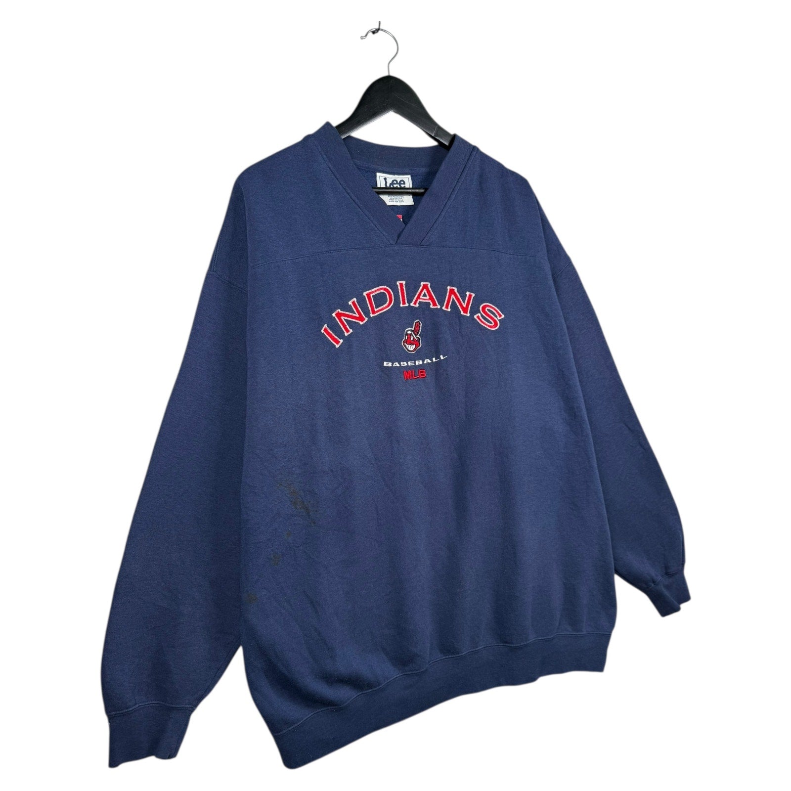 Vintage Lee Sport Cleveland Indians MLB V-Neck Sweatshirt