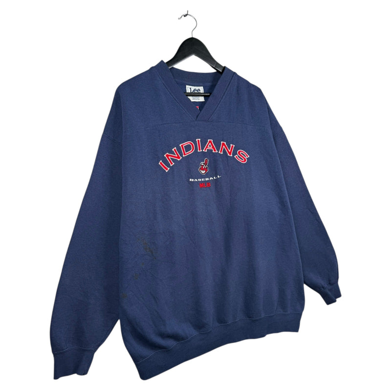 Vintage Lee Sport Cleveland Indians MLB V-Neck Sweatshirt
