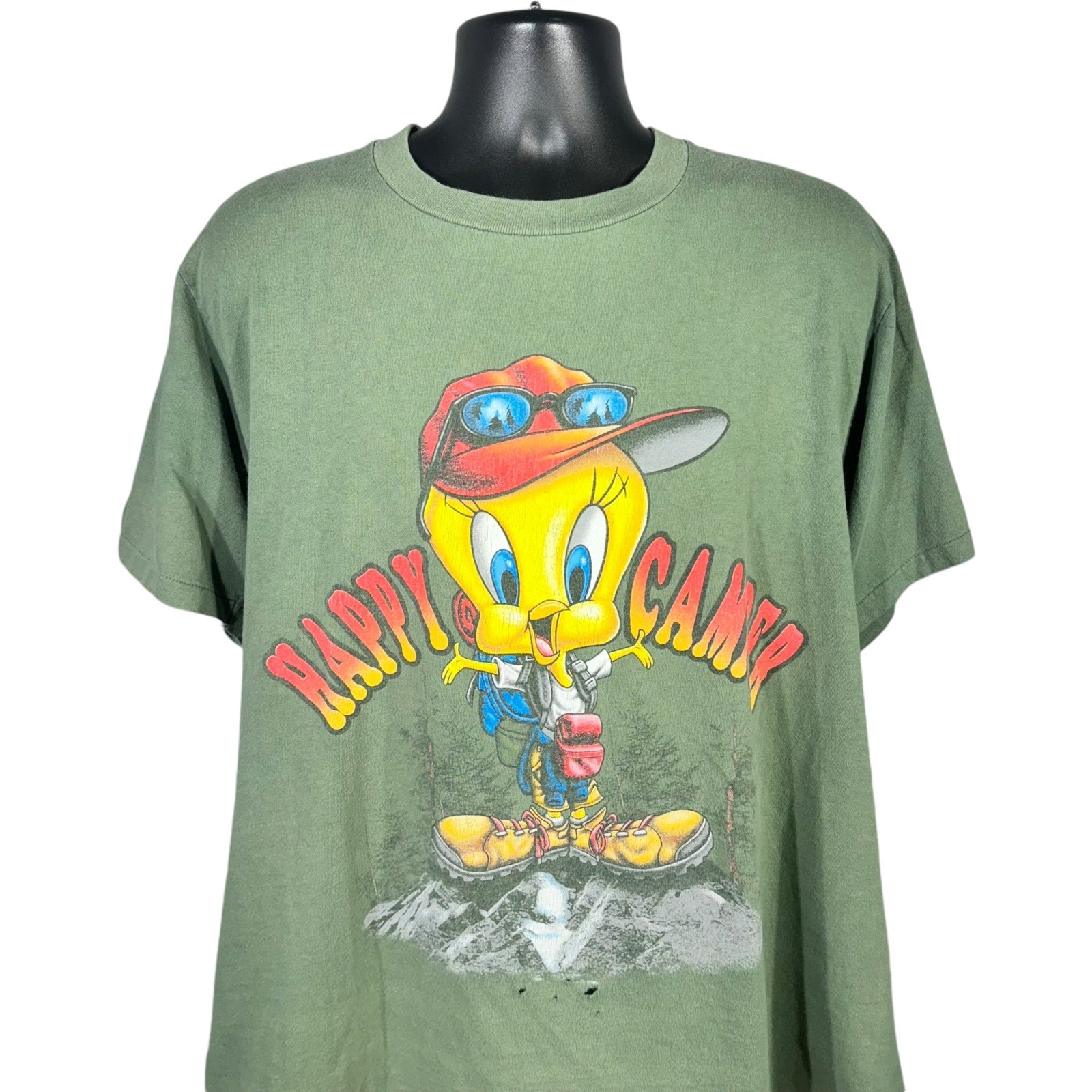 Vintage Looney Tunes Tweety Bird Happy Camper Tee 90s