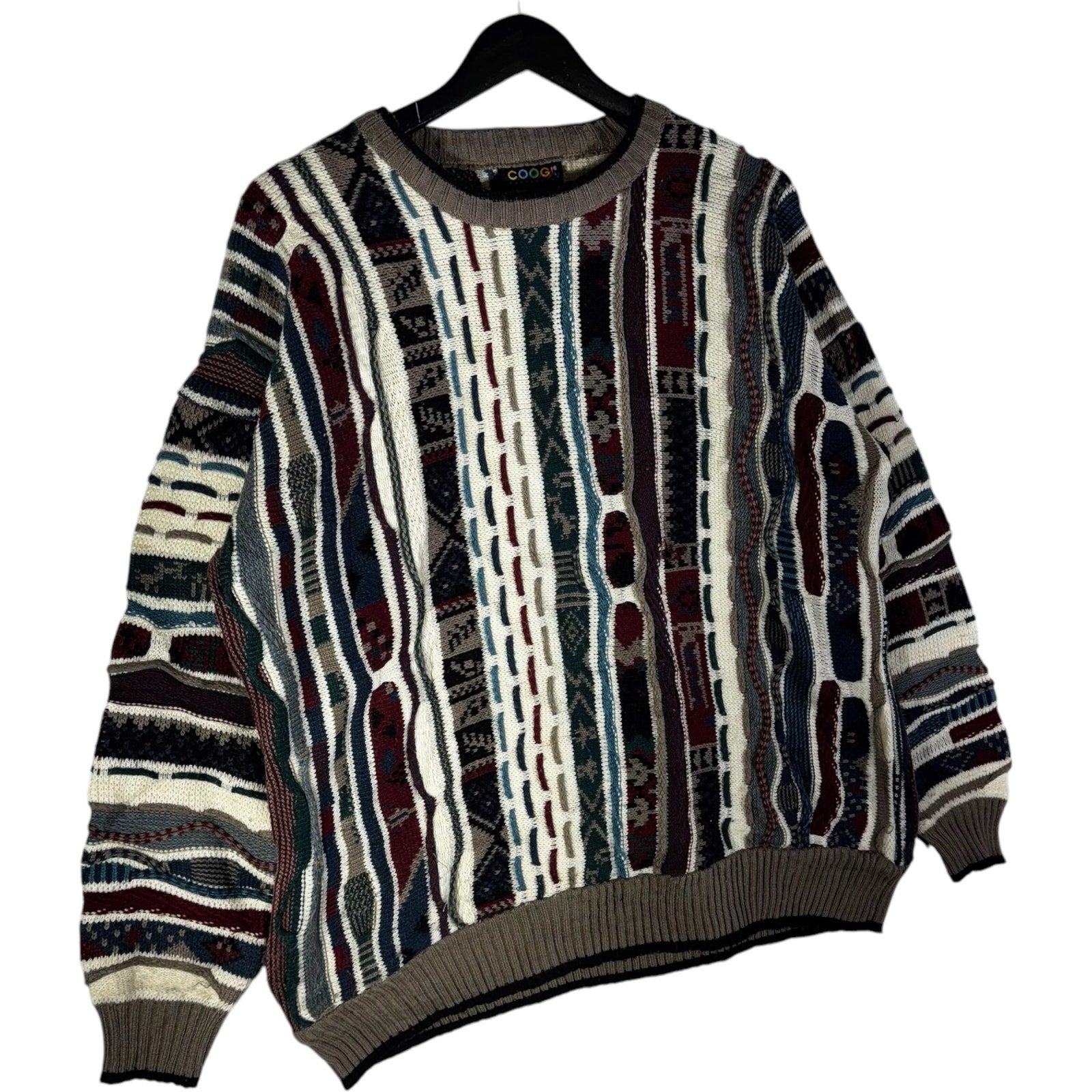 Vintage Coogi 3D Knit Wool Sweater