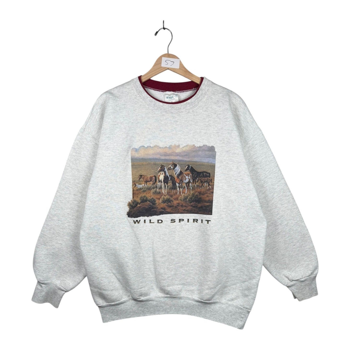 Vintage Wild Spirit Horse Graphic Crewneck