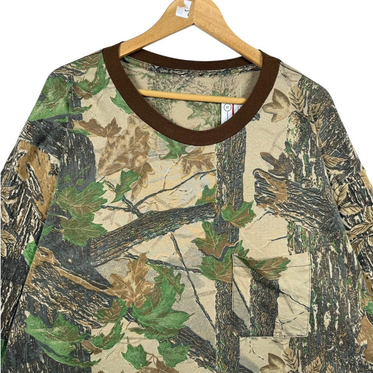 Vintage Camo Leaf Over All Graphic Crewneck
