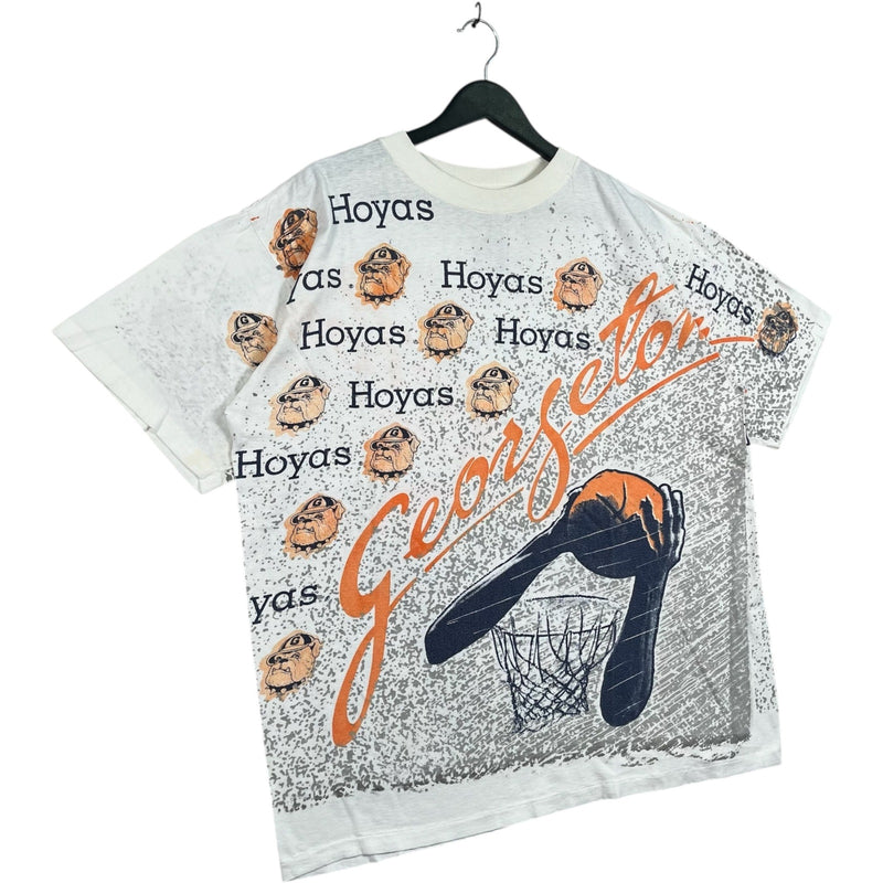 Vintage Georgetown University Hoyas Basketball AOP Tee