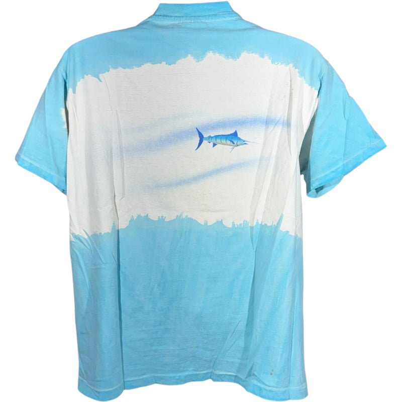 Vintage Swordfish Fishing Wrap Around Pocket Tee