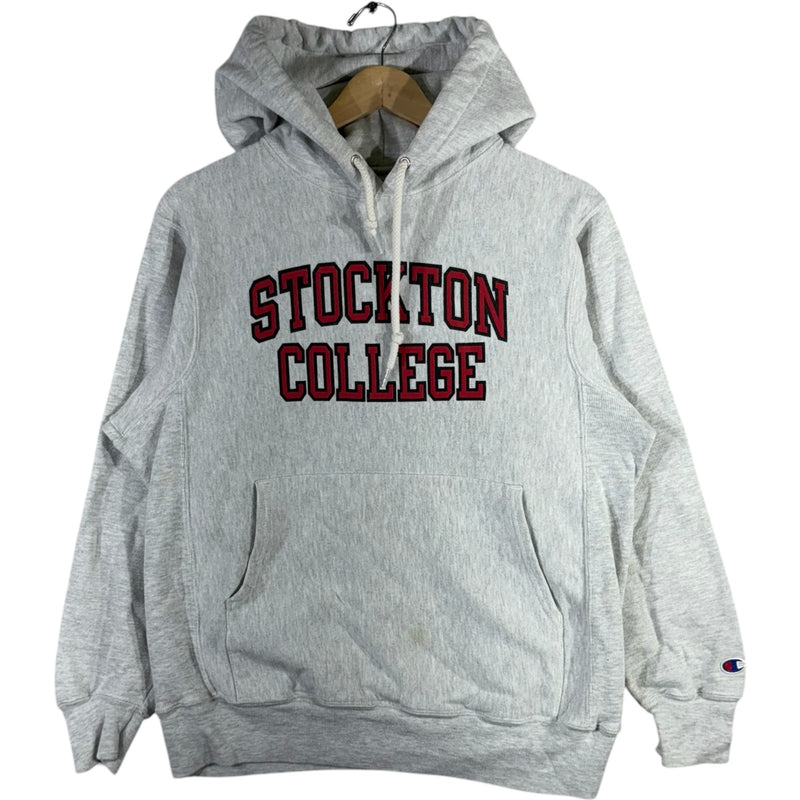 Vintage Stockton College Spellout Reverse Weave Hoodie
