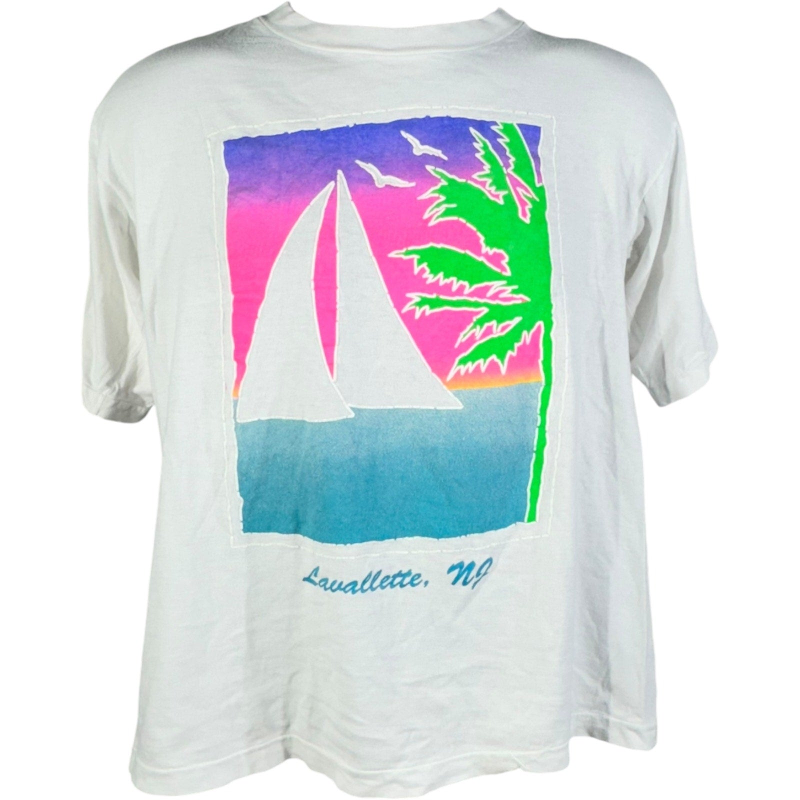 Vintage Lavallette New Jersey Sail Boat Tee