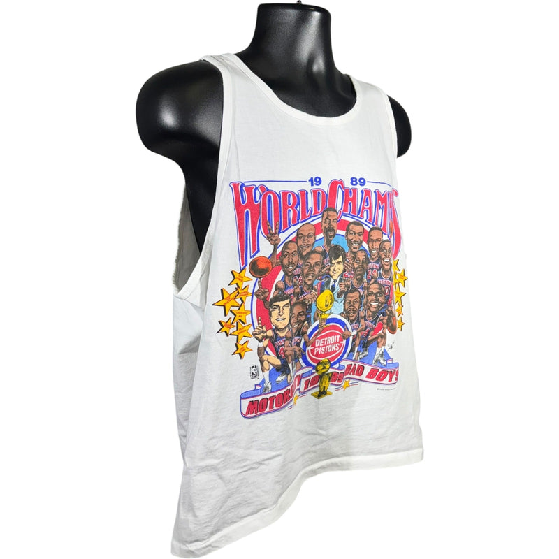 Vintage Detroit Pistons World Champs Caricature Tank Top 80s