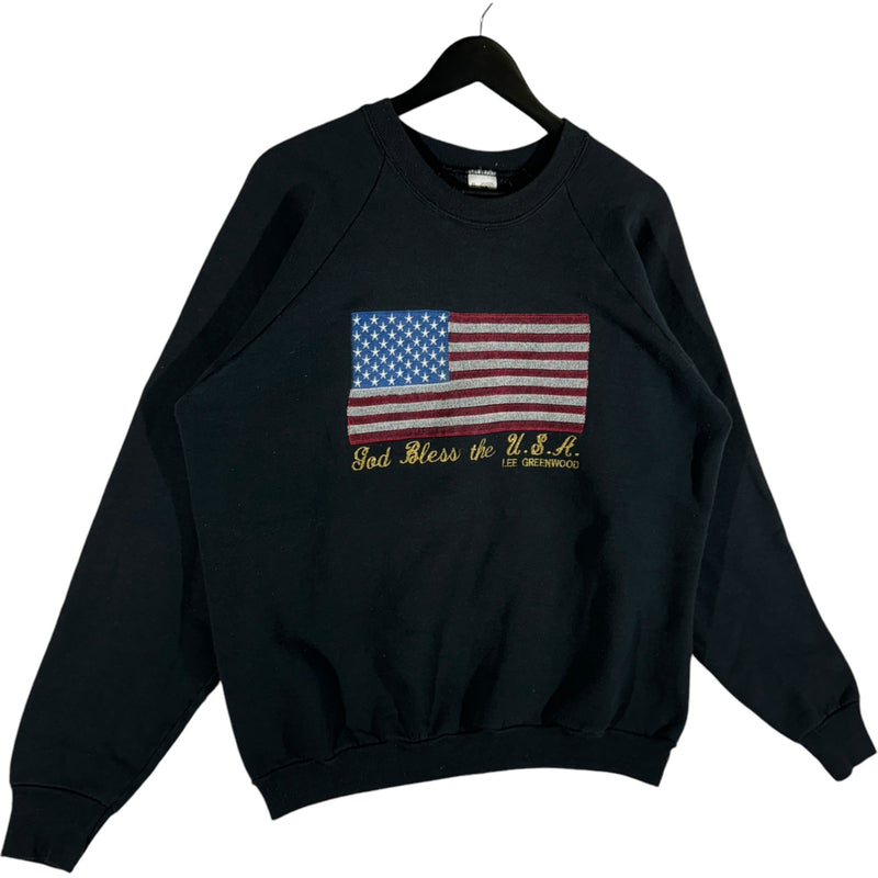 Vintage "God Bless The U.S.A." American Flag Crewneck