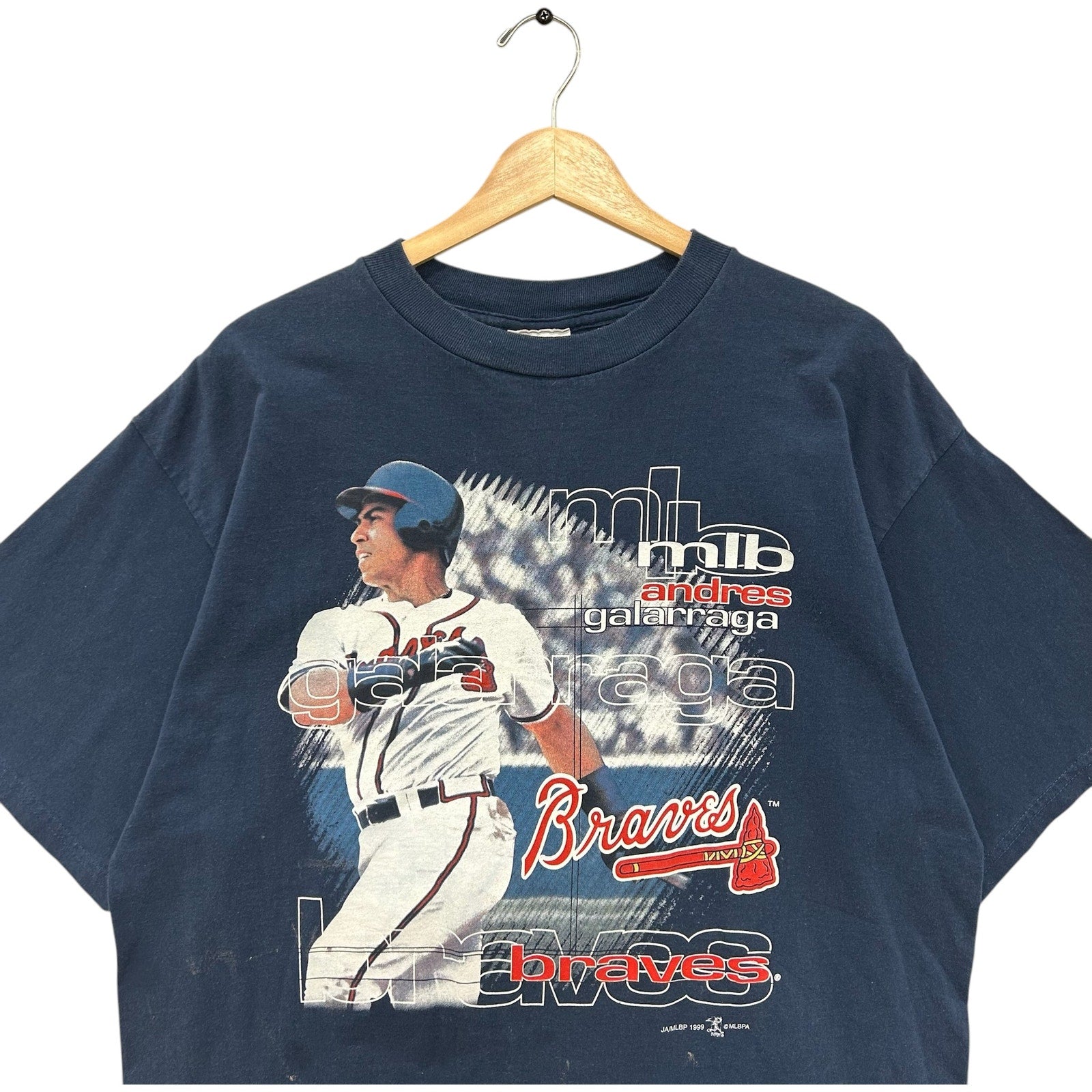 Vintage Atlanta Braves Andres Galarraga #14 Full Body MLB Tee