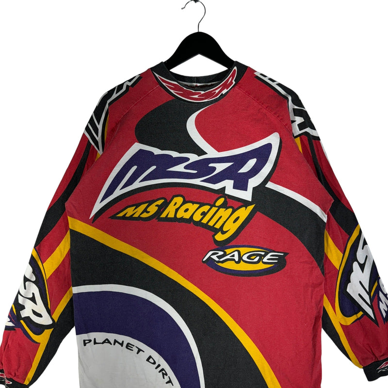 Vintage Dirt Bike Racing AOP Long Sleeve